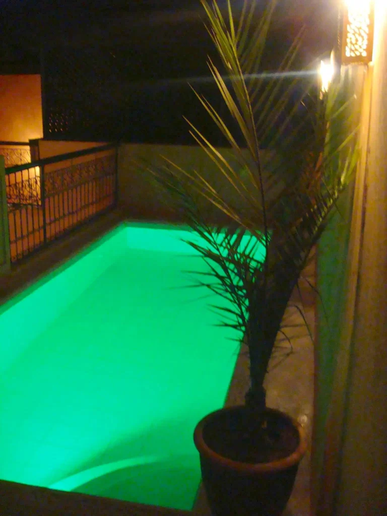 Notre Riad à Marrakech avec piscine à deux pas de la médina vous accueille en toute intimité pour vivre une expérience privilégiée au coeur de la ville rouge